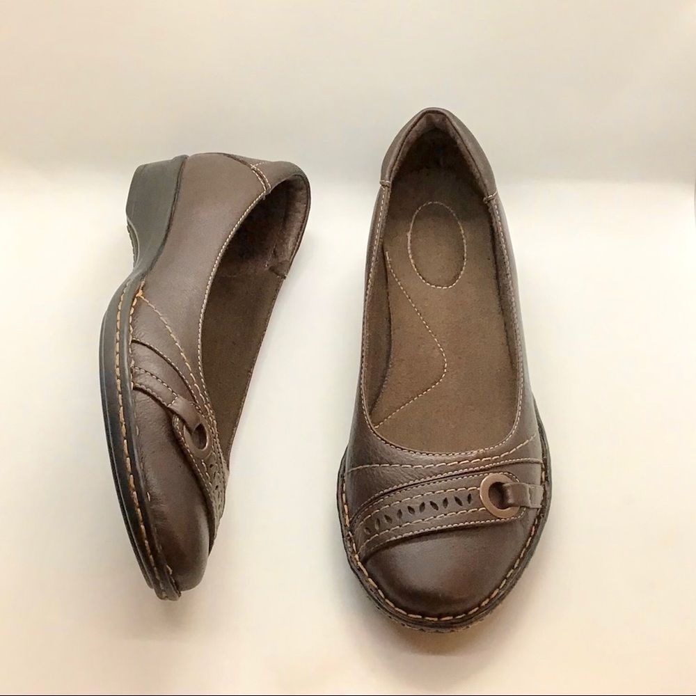 Clarks Dutches Brown Leather Bendables